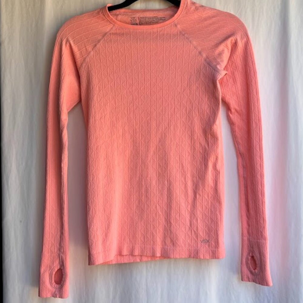Victoria’s Secret Sport VSX Coral Textured Long Sleeve Thumbhole Top XS